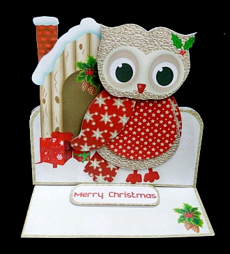 Christmas Owl Easel Card Mini Kit by Diane  Hitchcox
