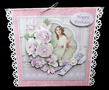 The Dancer - Lace and Pearls Card Mini Kit by Diane  Hitchcox
