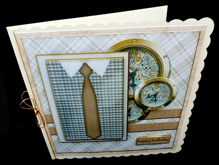 Male card Shirt & Tie by Diane  Hitchcox