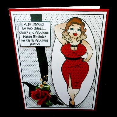 Foxy lady sends fabulous birthday wishes quick card by Diane  Hitchcox