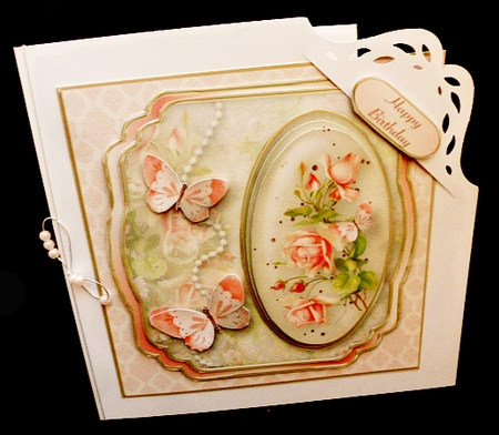 Peaches and Cream Roses - Multi-layered Card Mini Kit by Diane  Hitchcox