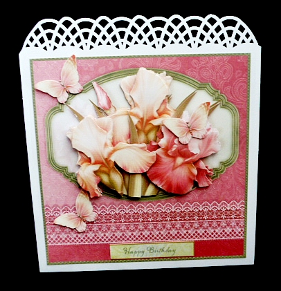 DUSKY IRIS BLUSH 7.5 All Occasions Decoupage & Insert Mini Kit by Diane  Hitchcox