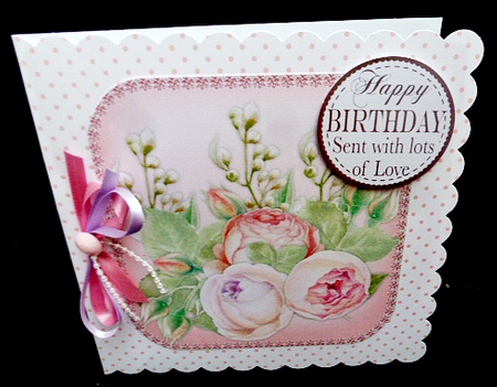 Stunning Roses on a Pink Mat by Diane  Hitchcox