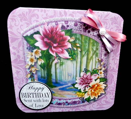 Beautiful Dalihas in Glitter Frame  by Diane  Hitchcox