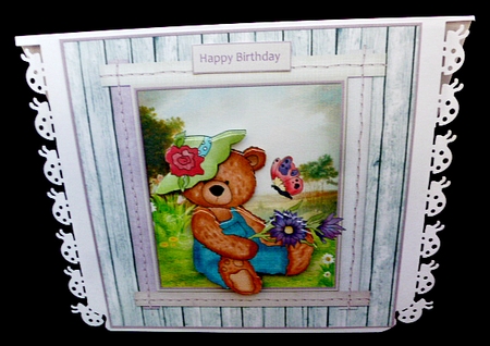 Garden teddy by Diane  Hitchcox