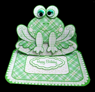 Frog easel kit Green Patchwork by Diane  Hitchcox