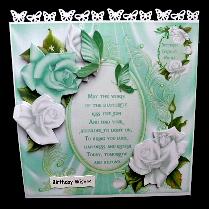 Roses and Butterflies by Diane  Hitchcox