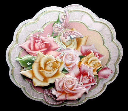 Rose Posy - Petal Shaped Card Mini Kit by Diane  Hitchcox