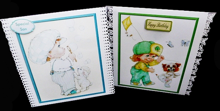 St.Paddys Kite and Bubble Boy Toppers by Diane  Hitchcox
