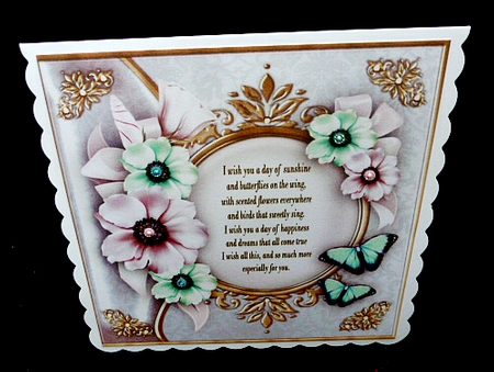 Topper Soft Pink Anemone with Verse for All Occasions by Diane  Hitchcox