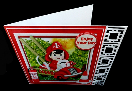 Red Fire Engine at the Ready  by Diane  Hitchcox