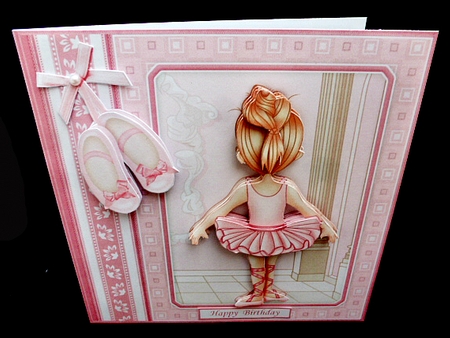 LITTLE BALLERINA 7.5 Decoupage & Insert Mini Kit by Diane  Hitchcox