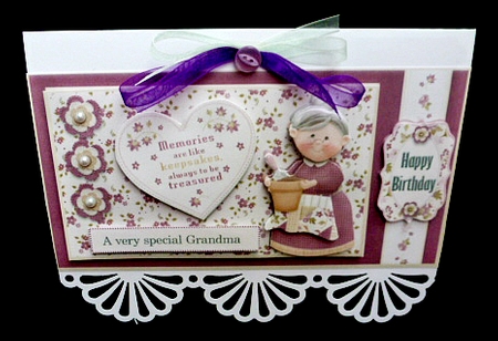 Happy Birthday A Very Special Grandma DL card front by Diane  Hitchcox