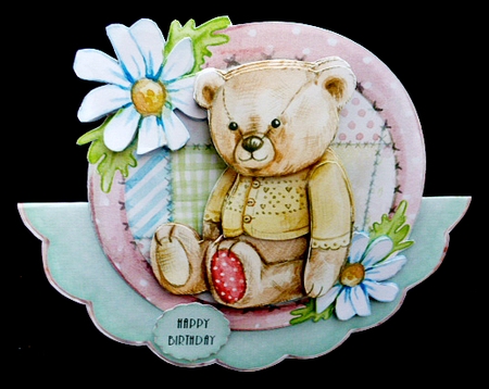 Cute Bunny Rocker Card Kit by Diane  Hitchcox
