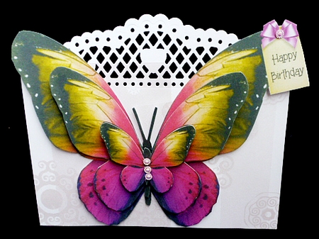 Butterfly Shaped A Frame Card - BA11 by Diane  Hitchcox