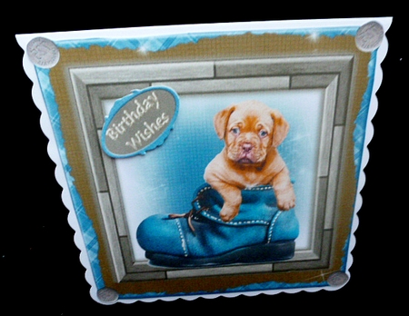So Cute Puppy in Boot for Male by Diane  Hitchcox