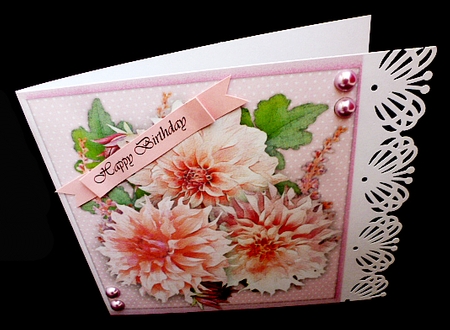 Stunning Pink Dahlias by Diane  Hitchcox