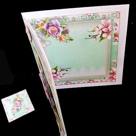 Vintage English Rose Card Front Kit by Diane  Hitchcox