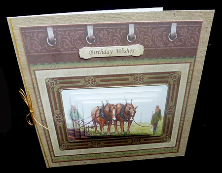 PLOUGHING IN THE MIST 8x8 Pyramage & Insert Mini Kit by Diane  Hitchcox