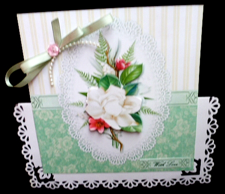 Lace Oval & Roses  by Diane  Hitchcox