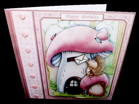 HEDGEHOGS HOUSE 7.5 Decoupage & Insert Mini Kit by Diane  Hitchcox