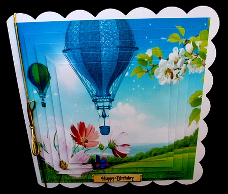 Hot Air Balloons - Balloon Daisy Flight 2 - Pyrimage/Pyramid + Insert & Tag by Diane  Hitchcox