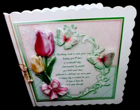 Pink Birthday Butterflies by Diane  Hitchcox