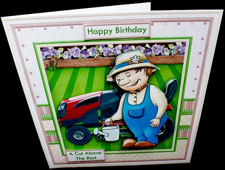 A CUT ABOVE THE REST 8x8 Gardening Decoupage & Insert Mini Kit  by Diane  Hitchcox