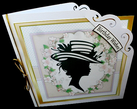 Beautiful Silhouette Lady in a pink rose Ring  by Diane  Hitchcox