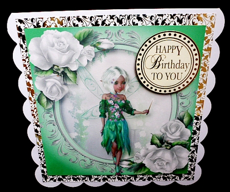 Flower Fairy Of The White Rose 8x8 by Diane  Hitchcox