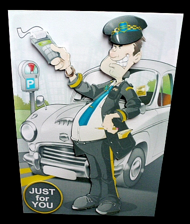 Traffic Warden Dude by Diane  Hitchcox