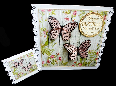 Vintage Butterflies Quick card 3 by Diane  Hitchcox