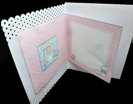 Cute Little Bathtub Baby Girl square landscape insert by Diane  Hitchcox