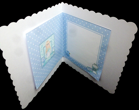 Cute Little Bathtub Baby Boy square landscape insert by Diane  Hitchcox