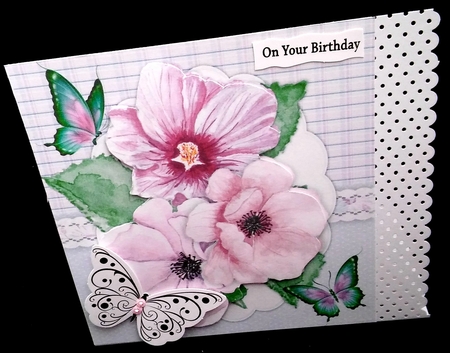 Stunning roses and Butterflys 1 by Diane  Hitchcox