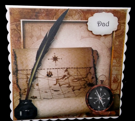 The Explorers Map 8x8 by Diane  Hitchcox