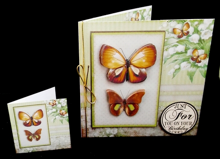 Vintage Flowers Butterflies and Lace 1275 by Diane  Hitchcox