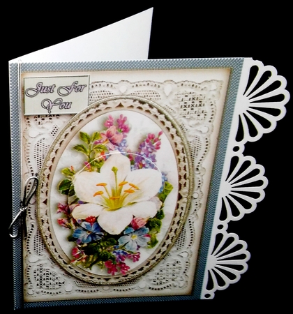 Vintage Floral 6x8 Card Front 1 by Diane  Hitchcox