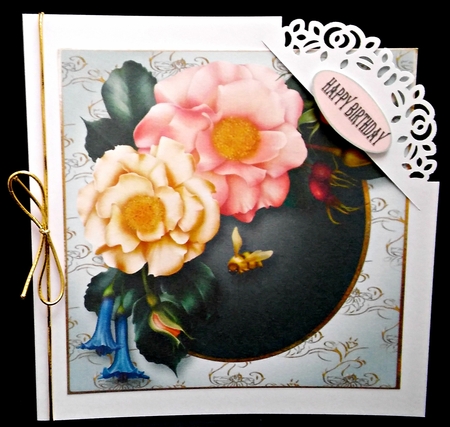 Beautiful Midnight Garden 8x8 by Diane  Hitchcox