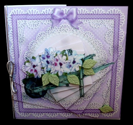 8 x 8 Flower Filled wheelbarrow Twisted Pyramage Kit by Diane  Hitchcox