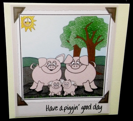 Farmyard Friends Topper Sheet - Photo Bomb Pigs by Diane  Hitchcox