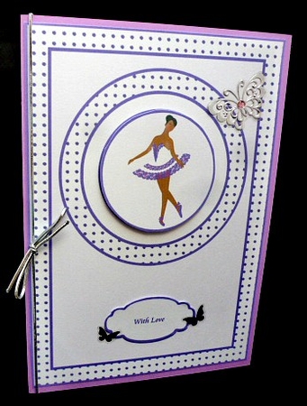Purple ballerina spinner card by Diane  Hitchcox