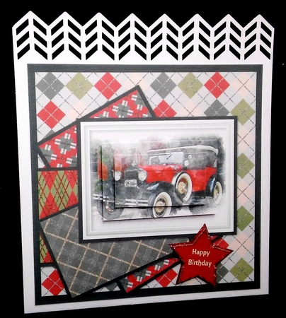 Fathers Day Birthday Vintage Car Quick Card by Diane  Hitchcox