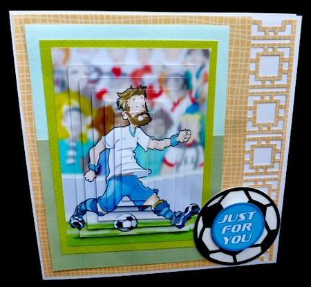 Football Dude White and Blue Beard Pyramid by Diane  Hitchcox