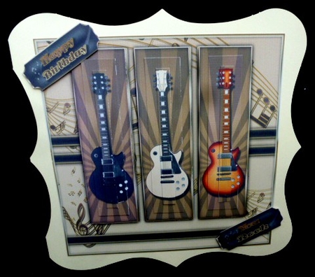 Guitars 8x8 pyramage Mini Kit by Diane  Hitchcox