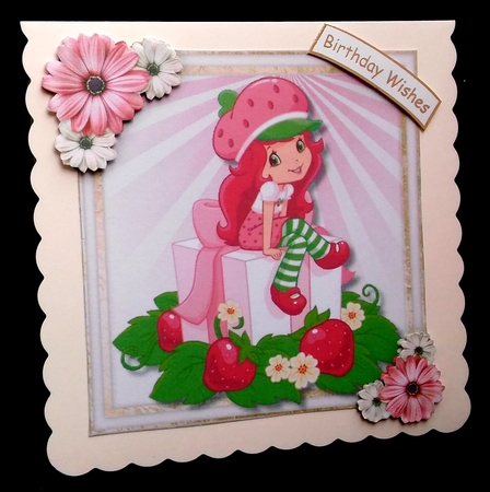 Little Miss Strawberry on a gift box  by Diane  Hitchcox