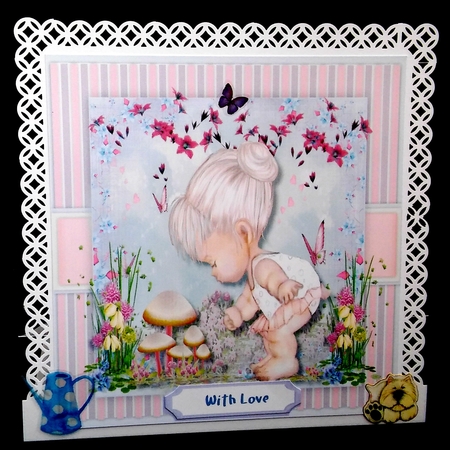Little Cuttie Picking The Flowers by Diane  Hitchcox