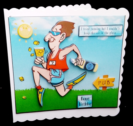 I Tried Running - decoupage by Diane  Hitchcox