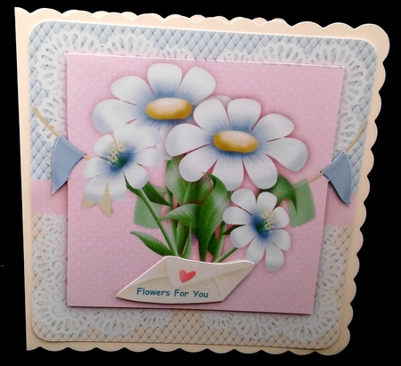 Just A Note Bouquet  Card Topper by Diane  Hitchcox