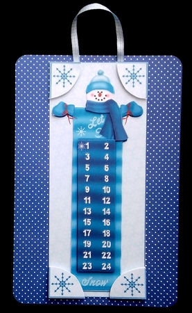 Snowman Countdown blue by Diane  Hitchcox